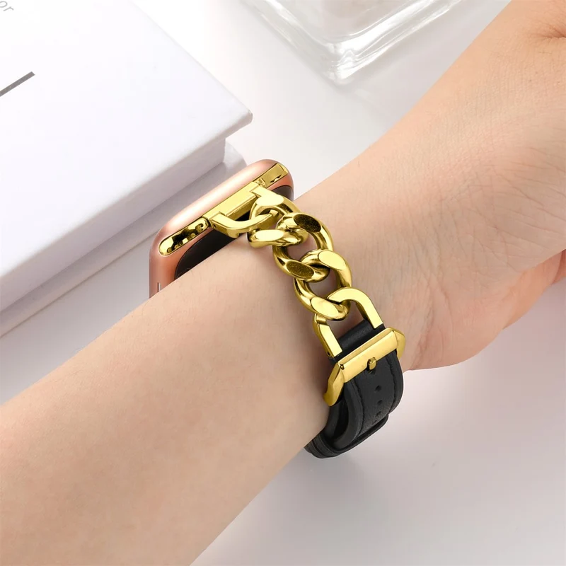 Unglaublich Haltbar Apple Smartwatch Echtes Leder Universell Armband