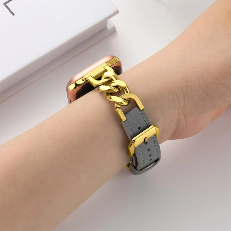 Unglaublich Haltbar Apple Smartwatch Echtes Leder Universell Armband