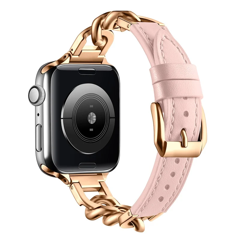 Unglaublich Haltbar Apple Smartwatch Echtes Leder Universell Armband