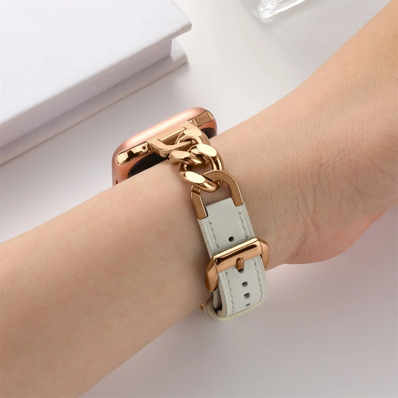 Unglaublich Haltbar Apple Smartwatch Echtes Leder Universell Armband