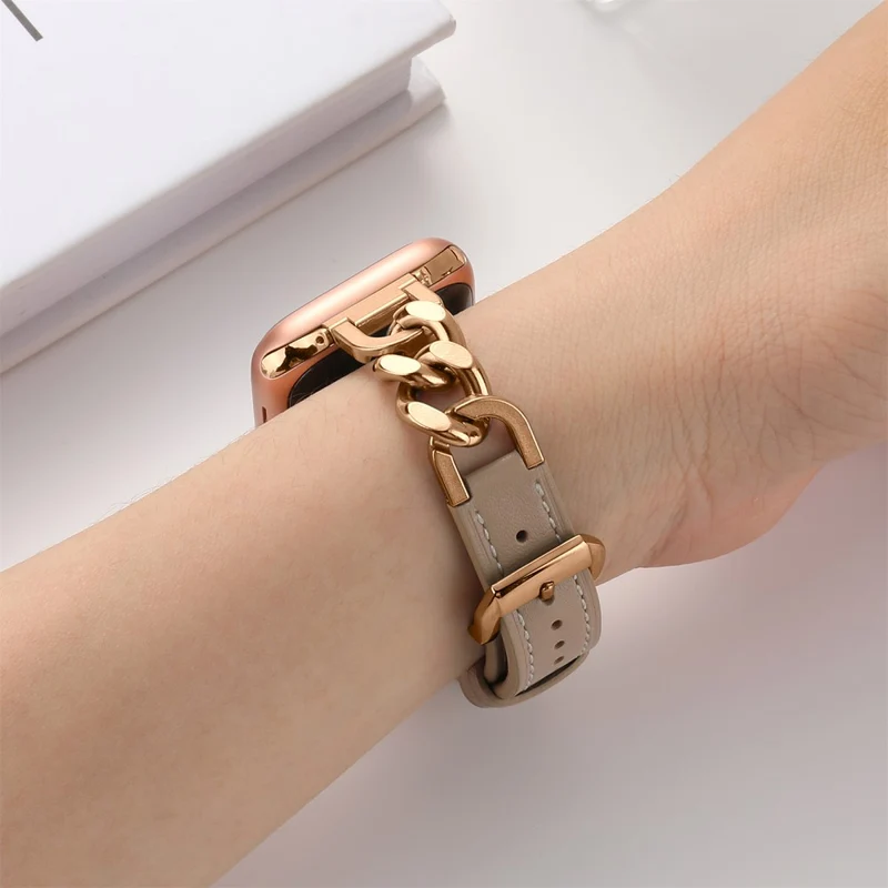Unglaublich Haltbar Apple Smartwatch Echtes Leder Universell Armband