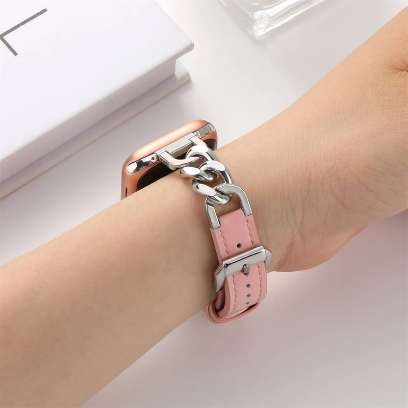Unglaublich Haltbar Apple Smartwatch Echtes Leder Universell Armband