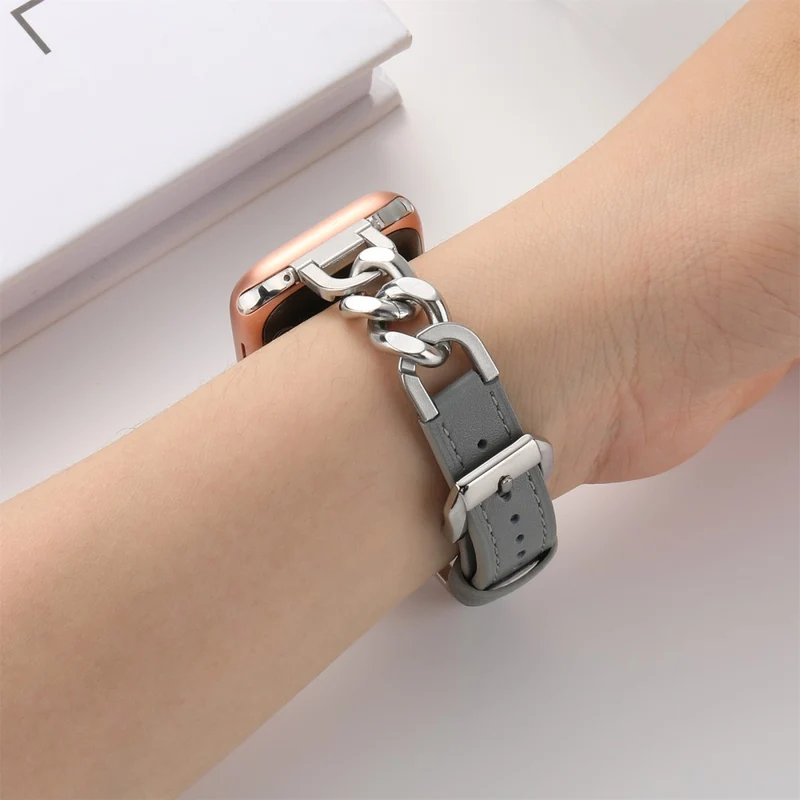 Unglaublich Haltbar Apple Smartwatch Echtes Leder Universell Armband
