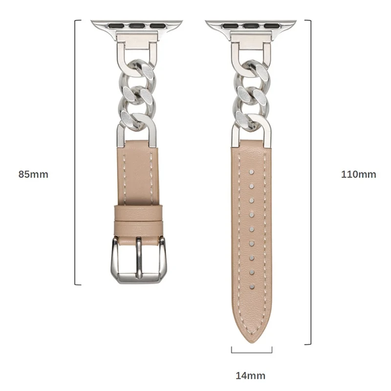 Unglaublich Haltbar Apple Smartwatch Echtes Leder Universell Armband