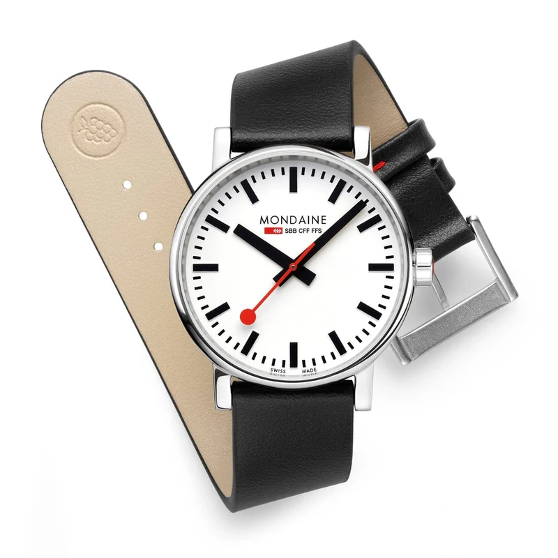 Mondaine evo2 MSE.40110.LBV Herrenuhr Schwarz • Saphirglas • Swiss Made