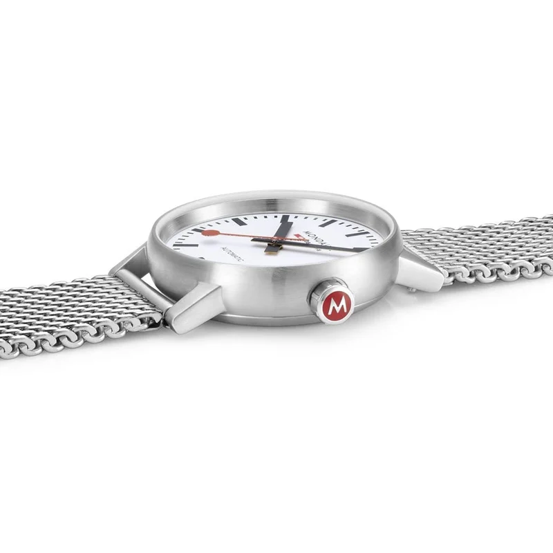 Mondaine evo2 MSE.35610.SM Damenuhr Silber • Automatikwerk SW200-1 • Saphirglas