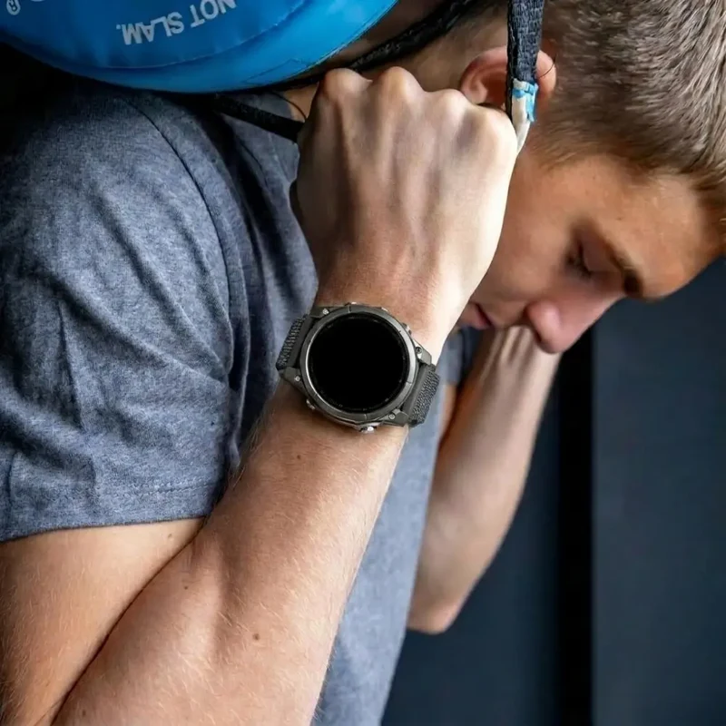 Garmin Instinct 2x Premium Nylon Armband (Dunkelgrau)