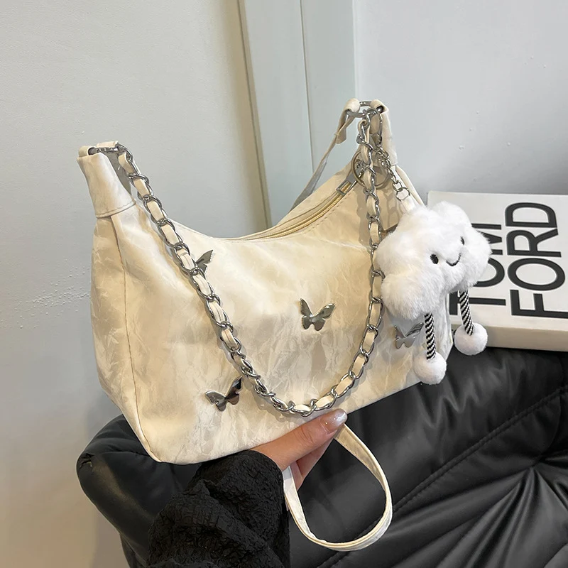Schmetterlings-verzierte Schultertasche
