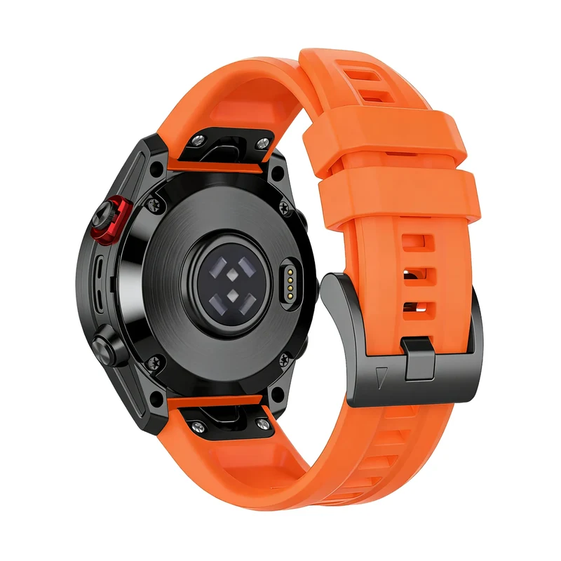 Bandz Garmin Fenix 9 - 43mm Silikonarmband 'Classic' (Orange)