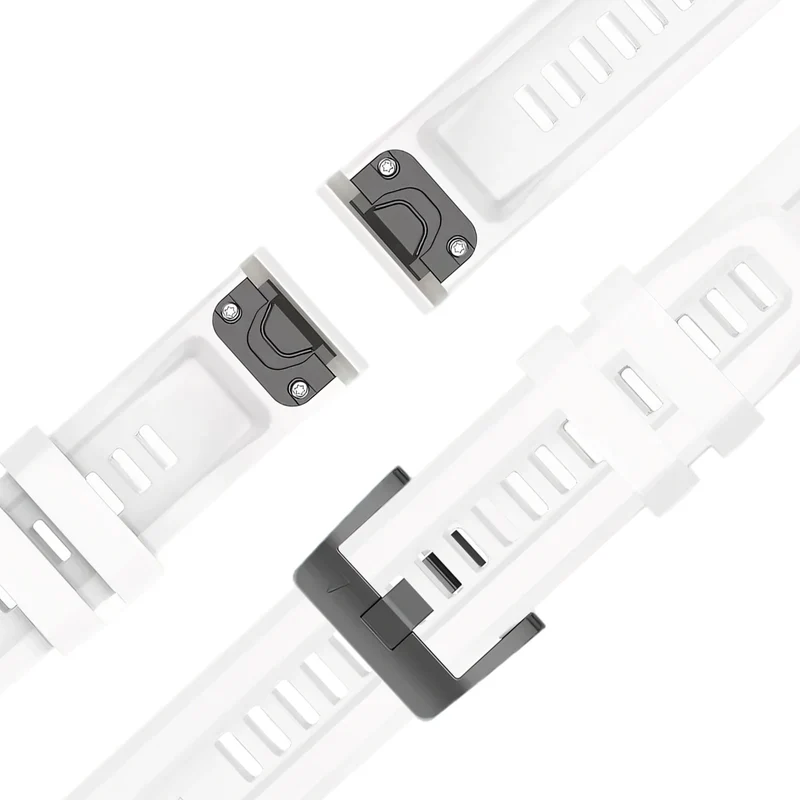 Bandz Garmin Fenix 9 Pro - 43mm Silikonarmband 'Classic' (Weiß)