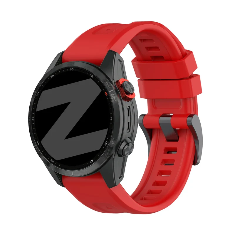 Bandz Garmin Fenix 9 Pro - 43mm Silikonarmband 'Classic' (Rot)