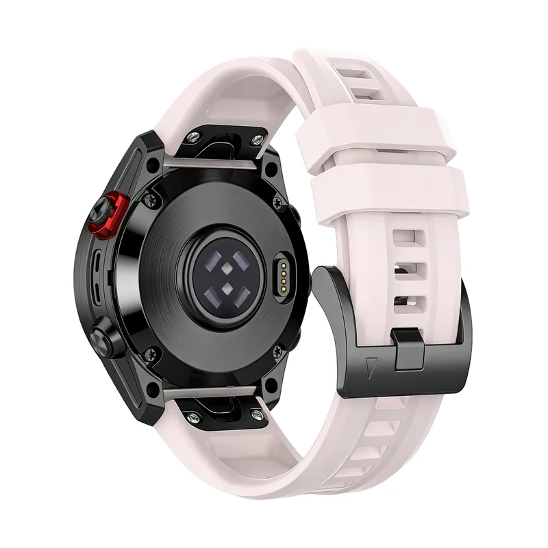 Bandz Garmin Fenix 9 Pro - 43mm Silikonarmband 'Classic' (Hellrosa)