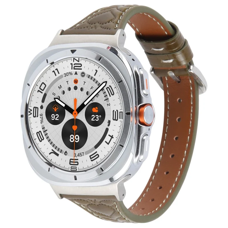 Sehr Angenehm Samsung Galaxy Watch Ultra 47mm Echtes Leder Armband