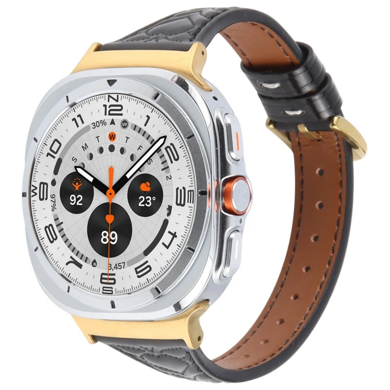 Sehr Angenehm Samsung Galaxy Watch Ultra 47mm Echtes Leder Armband