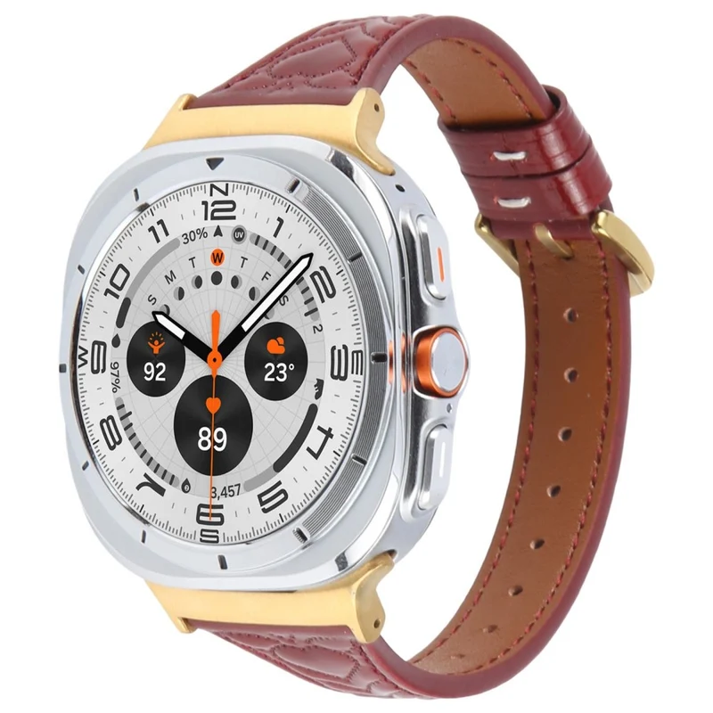 Sehr Angenehm Samsung Galaxy Watch Ultra 47mm Echtes Leder Armband