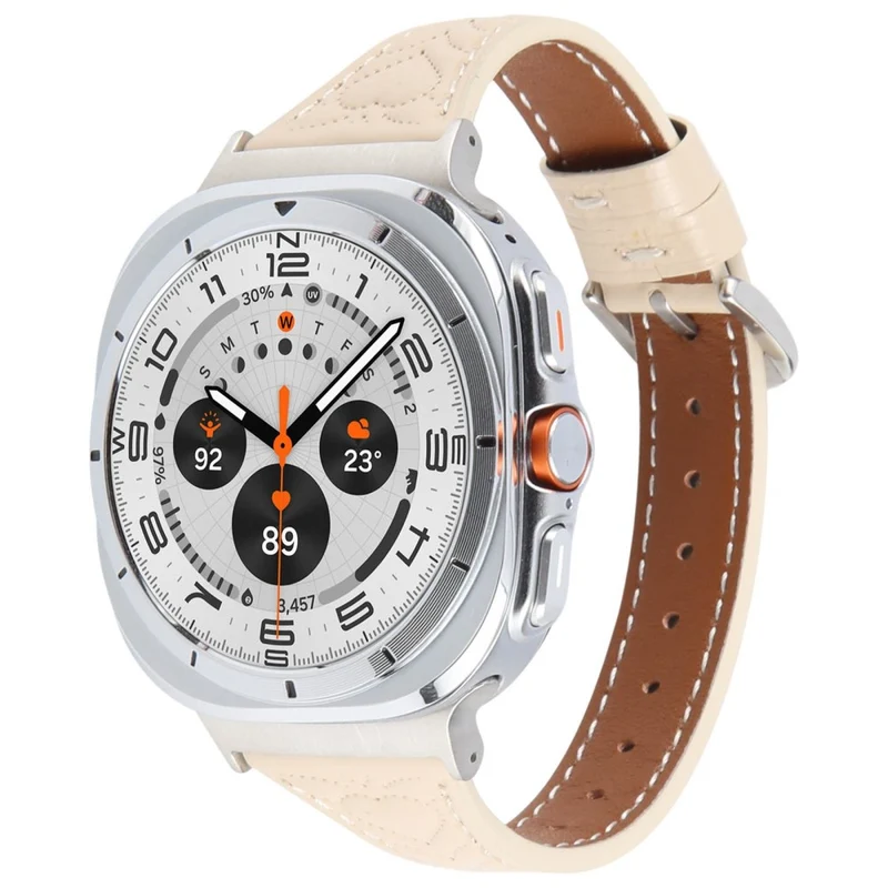Sehr Angenehm Samsung Galaxy Watch Ultra 47mm Echtes Leder Armband