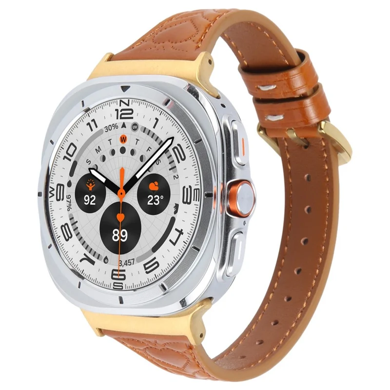 Sehr Angenehm Samsung Galaxy Watch Ultra 47mm Echtes Leder Armband
