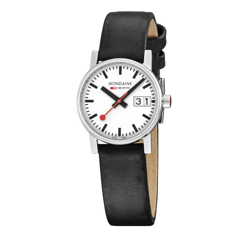 Mondaine evo2 MSE.30210.LBV Damenuhr Schwarz • Saphirglas • Swiss Made