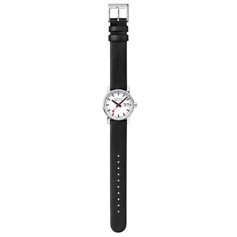 Mondaine evo2 MSE.30210.LBV Damenuhr Schwarz • Saphirglas • Swiss Made