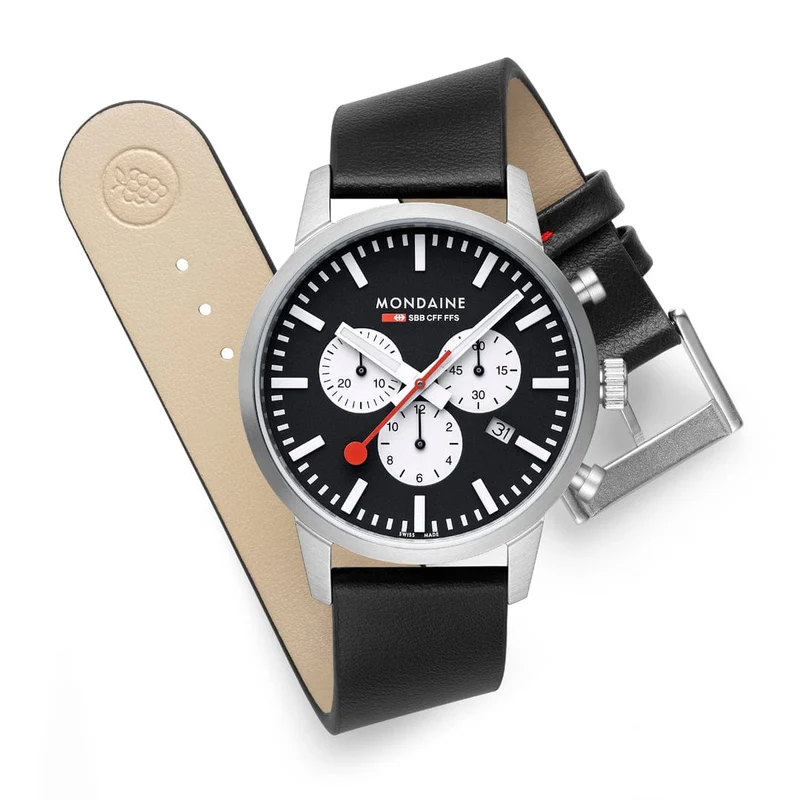 Mondaine Neo MSD.41420.LBV Herrenuhr Schwarz • Saphirglas • Quarz-Chronograph
