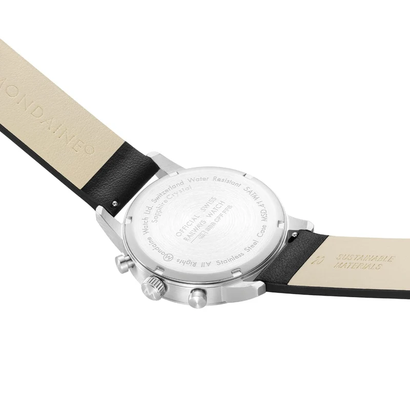 Mondaine Neo MSD.41410.LBV Herrenuhr Schwarz • Saphirglas • Quarz-Chronograph