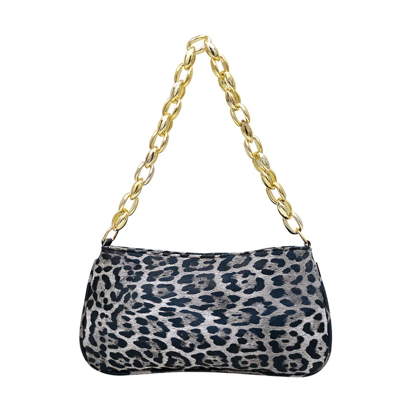 Tiered Abend Clutch mit Animal Print