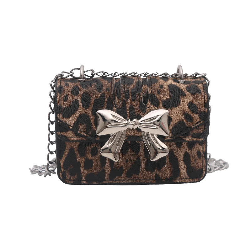 Tiered Animal Print Umhängetasche