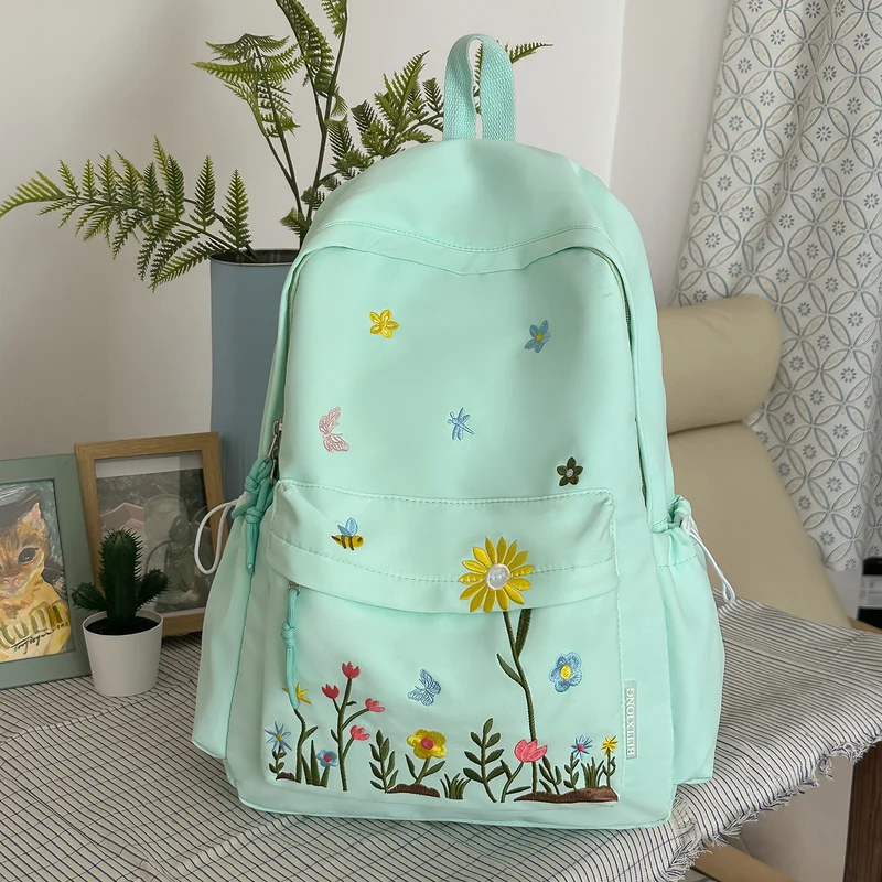 Floral Bestickter Rucksack Karnz 1791204649