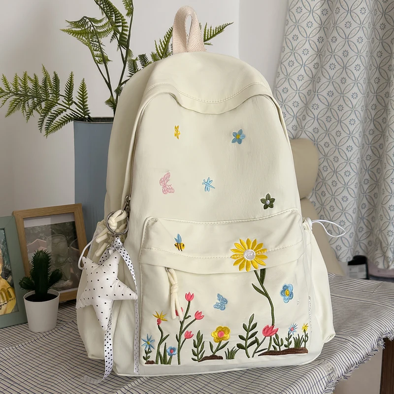 Floral Bestickter Rucksack Karnz 1791204649