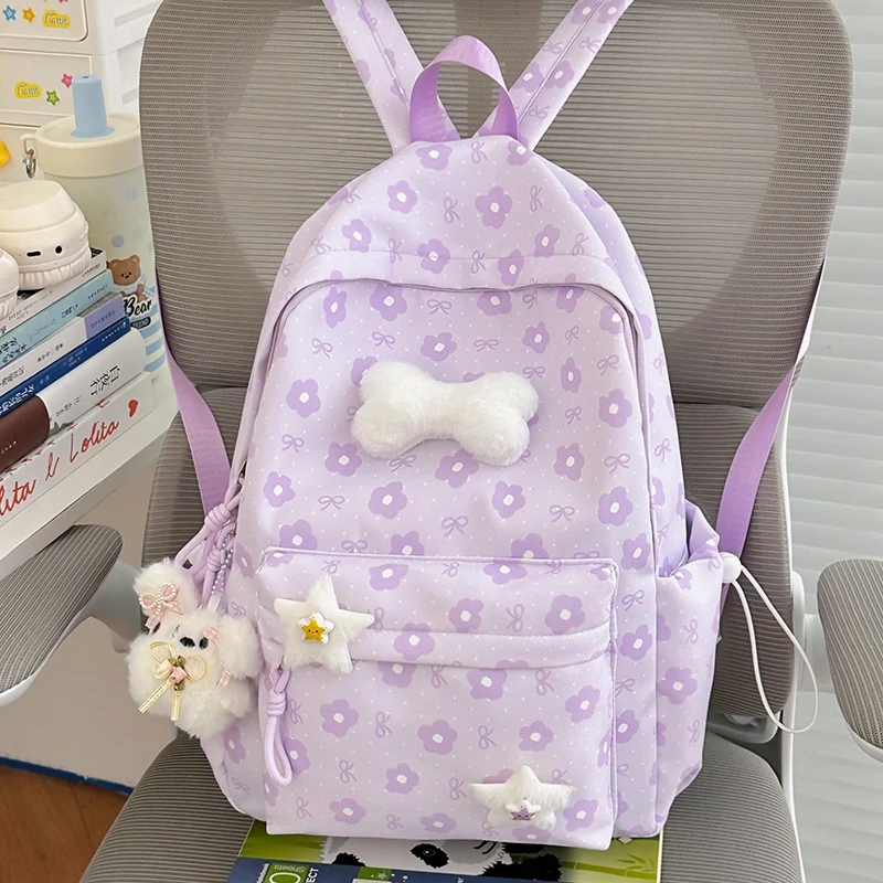 Blumenverzierte gemusterte Rucksack Karnz