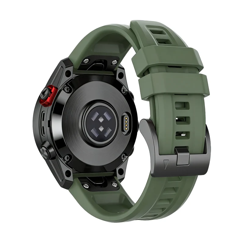 Bandz Garmin Fenix 9 Pro - 43mm Silikonarmband 'Classic' (Armeegrün)