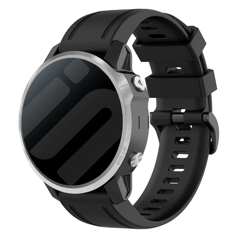 Garmin Fenix 9 Pro - 43mm Silikonarmband (Schwarz)