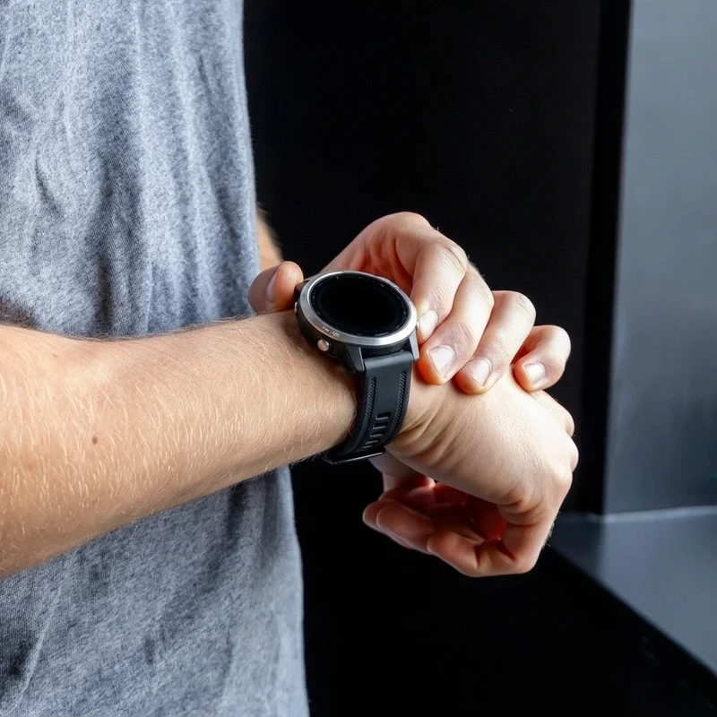 Garmin Fenix 9 Pro - 43mm Silikonarmband (Schwarz)