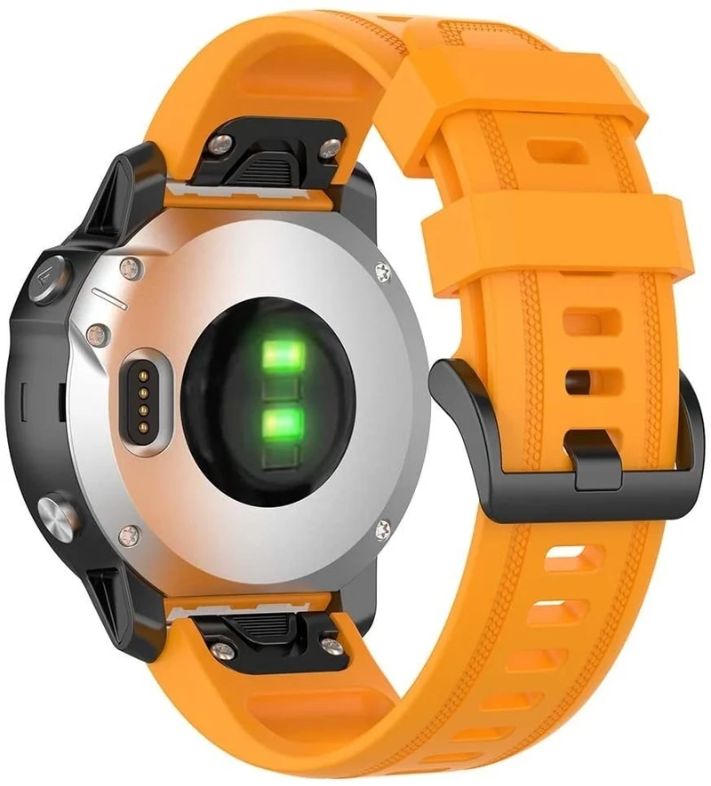 Garmin Fenix 9 Pro - 43mm Silikonarmband (Orange)