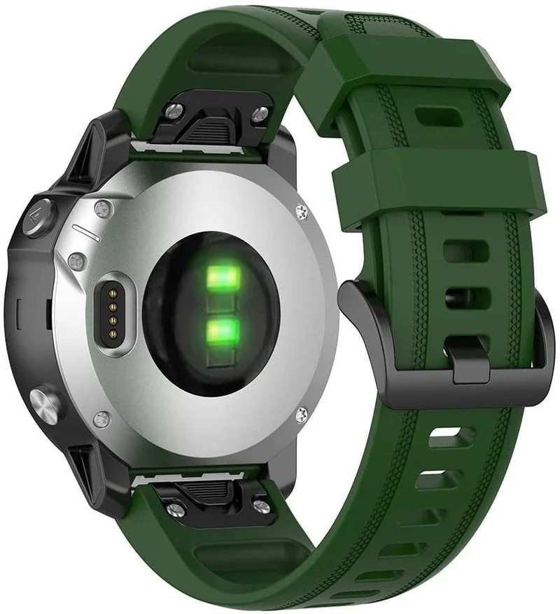 Garmin Fenix 9 Pro - 43mm Silikonarmband (Armeegrün)
