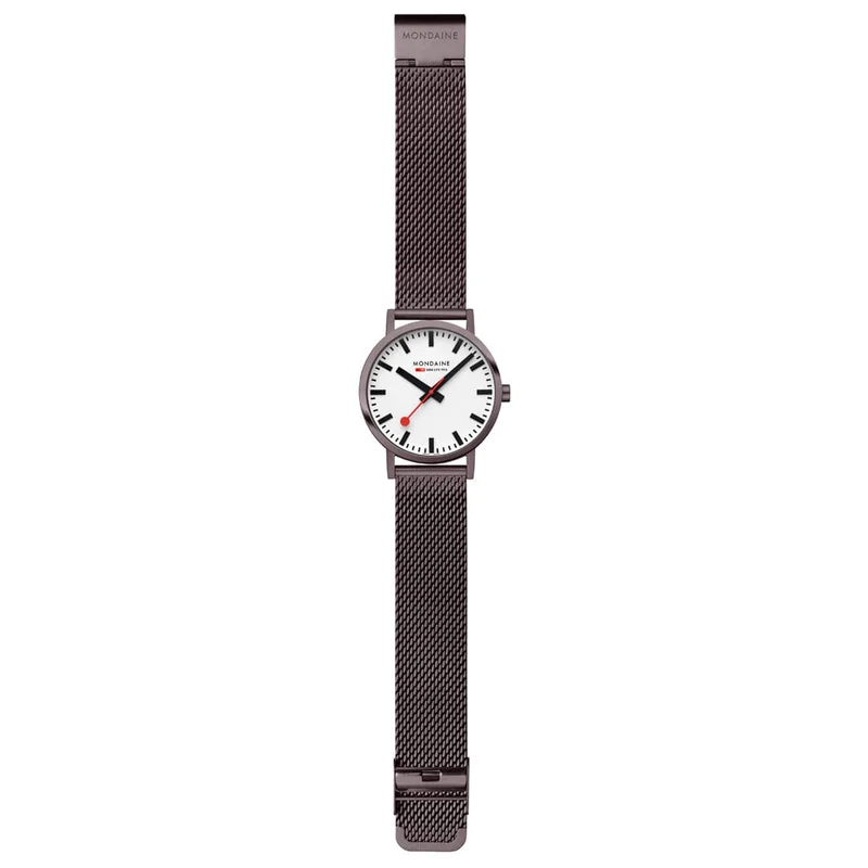 Mondaine Classic A660.30360.1BSBZ Herrenuhr Braun • Mineralglas mit BackLight • Swiss Made