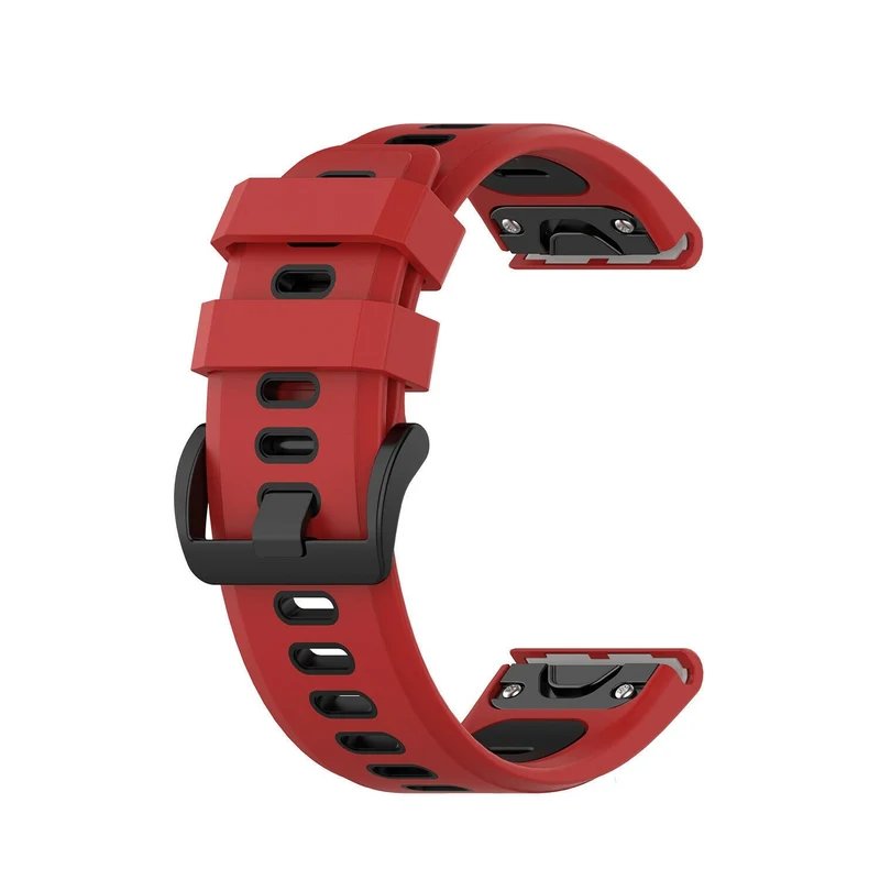 Garmin Fenix 9 - 43mm Schnallen-Sportarmband (Rot/Schwarz)