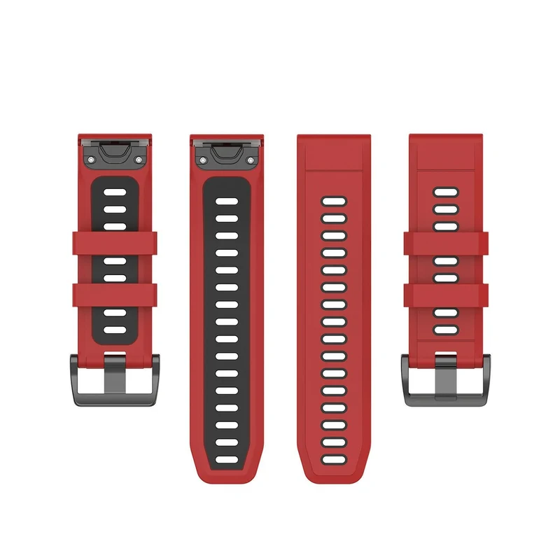 Garmin Fenix 9 - 43mm Schnallen-Sportarmband (Rot/Schwarz)