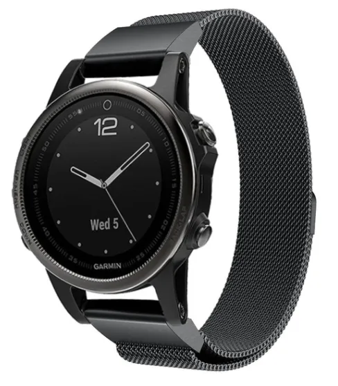 Garmin Fenix 9 - 43mm Milanese Armband (Schwarz)