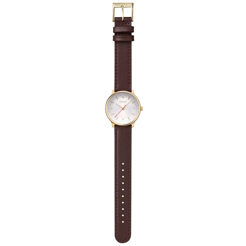 Mondaine Doppio MLE.33110.LGV Damenuhr Braun • Saphirglas • Swiss Made Quarzwerk