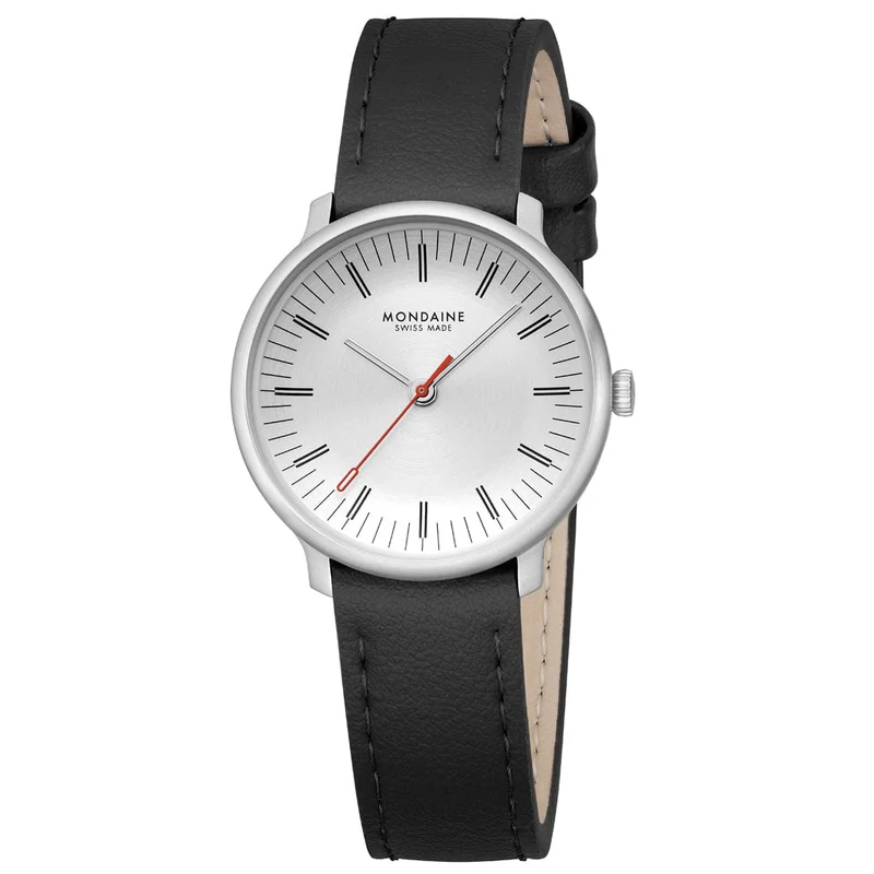 Mondaine Doppio MLE.33110.LBV Damenuhr Schwarz • Saphirglas • Swiss Made