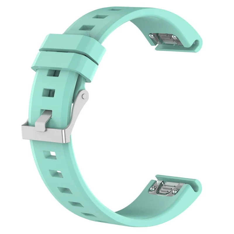 Garmin Fenix 9 Pro - 43mm Glänzendes Silikonarmband (Aqua)