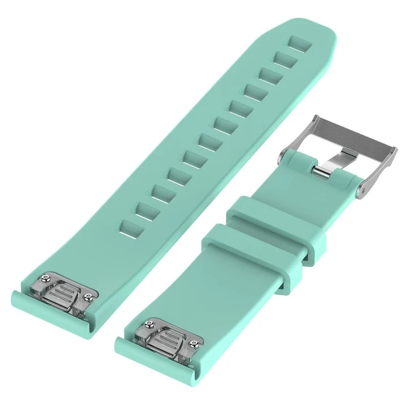 Garmin Fenix 9 Pro - 43mm Glänzendes Silikonarmband (Aqua)