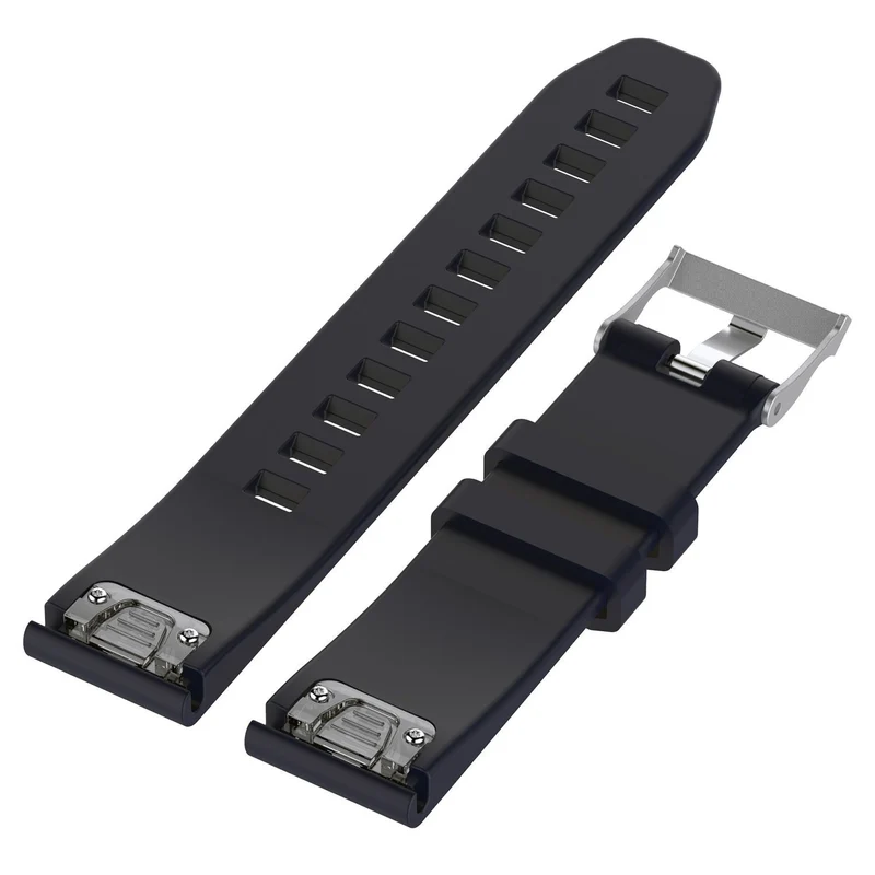 Garmin Fenix 9 Pro - 43mm Glänzendes Silikonarmband (Dunkelblau)
