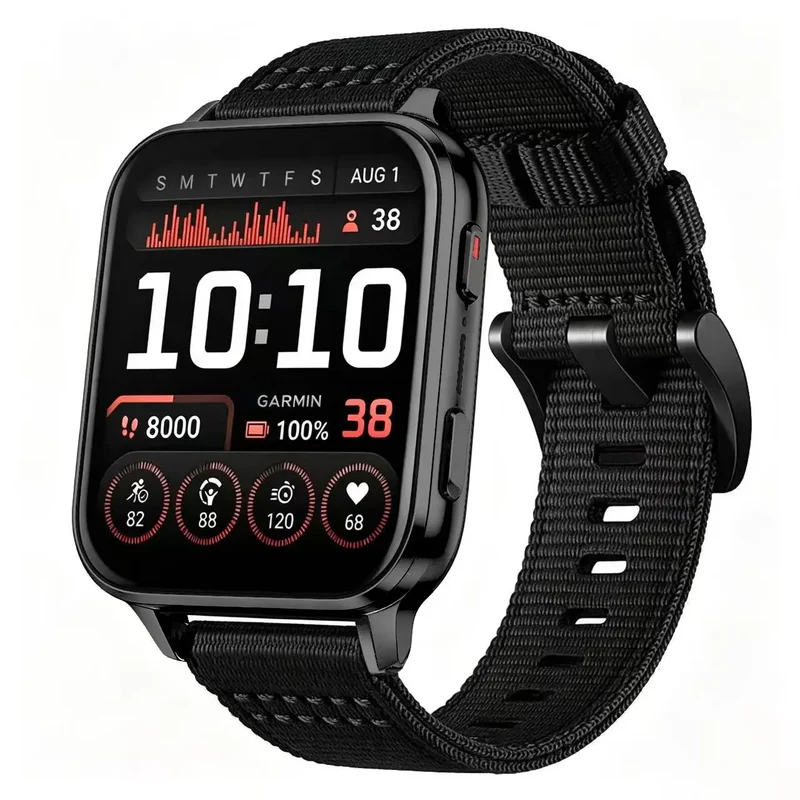 Garmin Venu X1 Nylon-Schnallenarmband (Schwarz)
