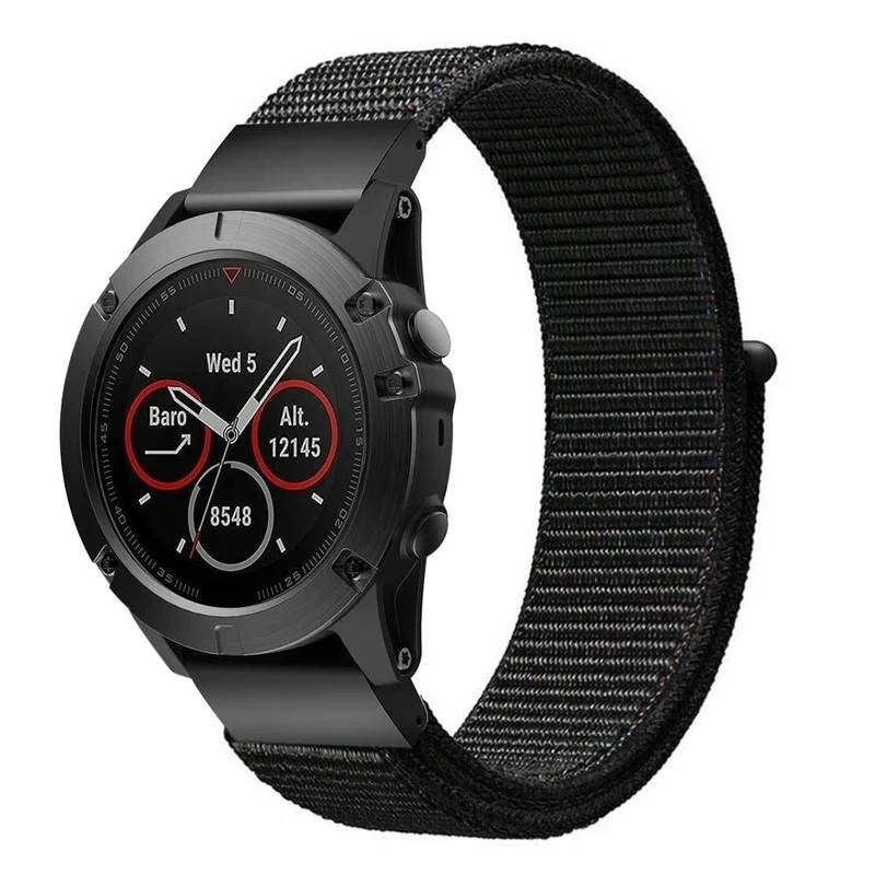 Garmin Fenix 9 - 43mm Nylonarmband (Schwarz)