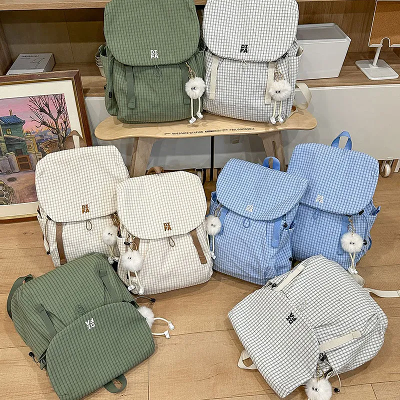 Langlebiger Multi-Taschen-Überprüfung Rucksack Karnz