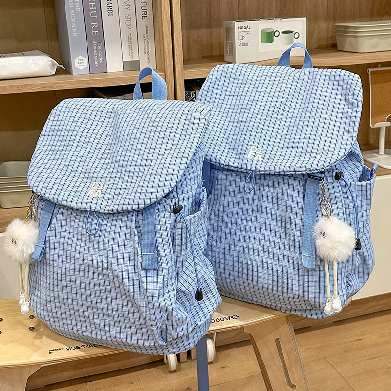 Langlebiger Multi-Taschen-Überprüfung Rucksack Karnz
