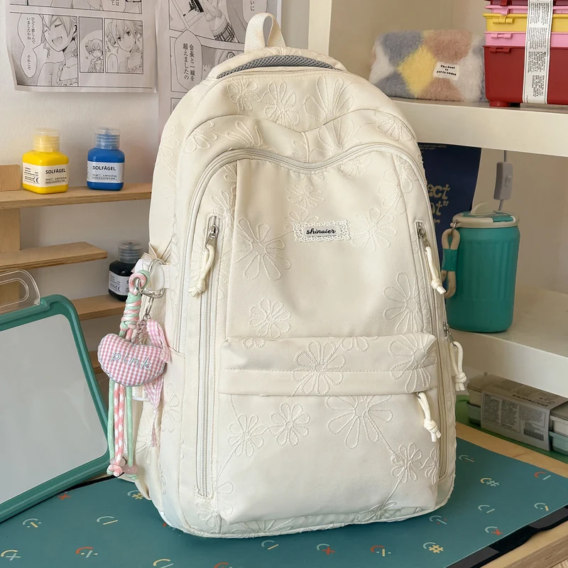 Bestickter Rucksack mit floralem Muster Karnz