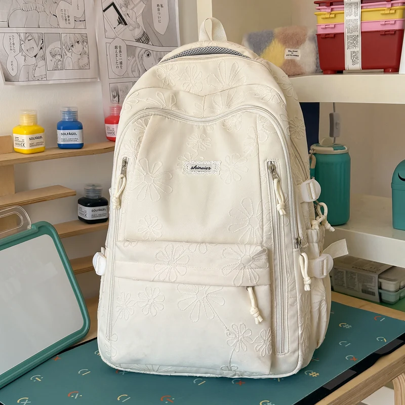Bestickter Rucksack mit floralem Muster Karnz